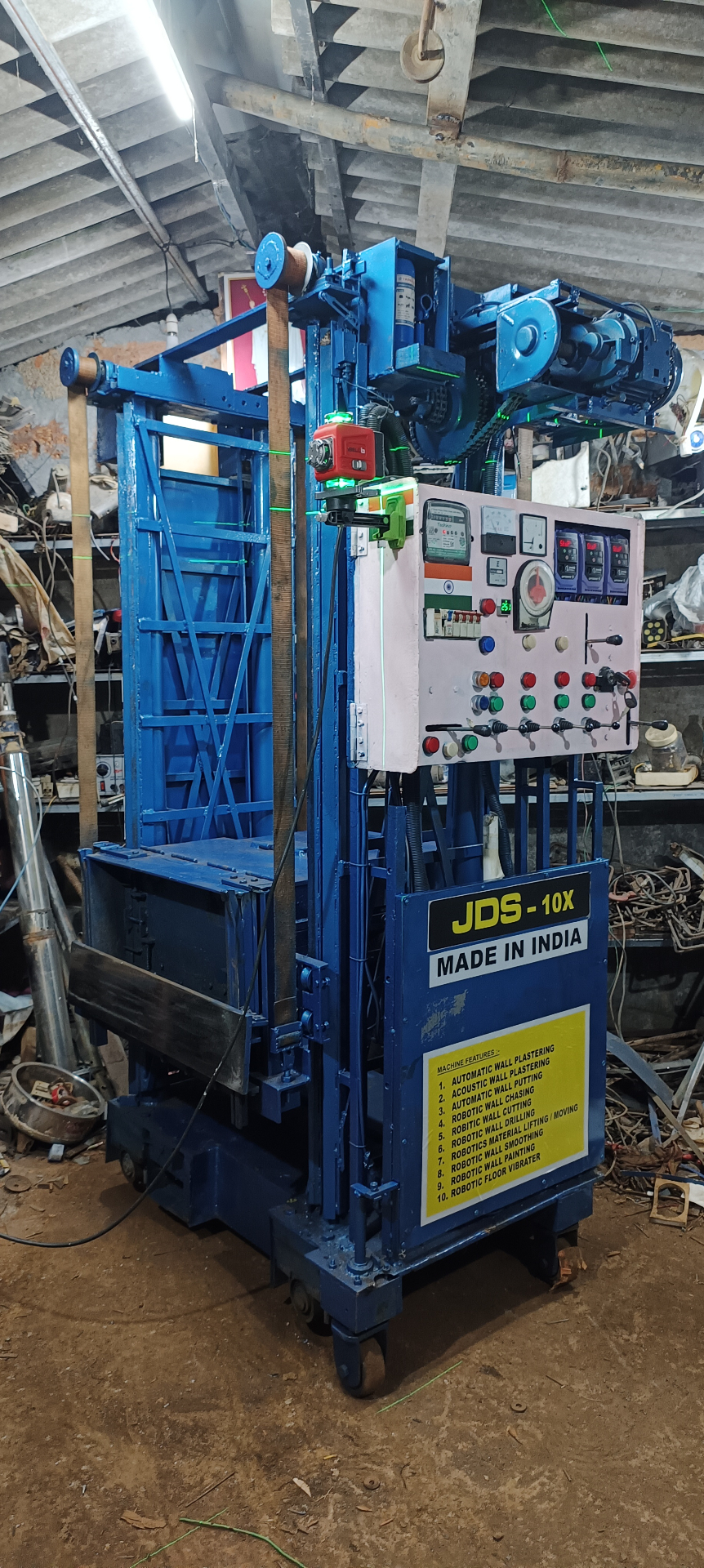 JDS-10X Automatic Wall Plastering Machine — Made in India